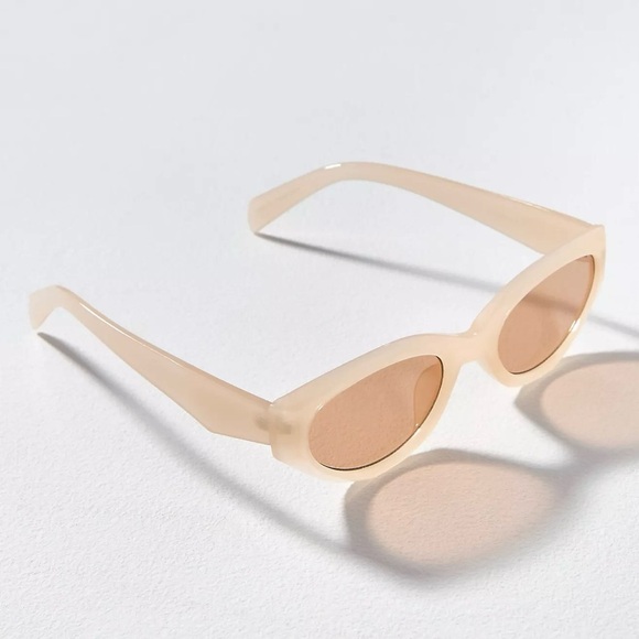 Anthropologie Peach Oval Sunglasses - Picture 2 of 3